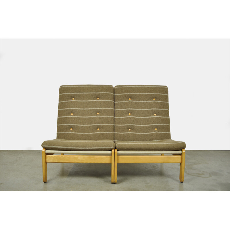 Pair of mid-century oakwood armchairs by Bernt Petersen for Schiang Furniture, Denmark 1960s