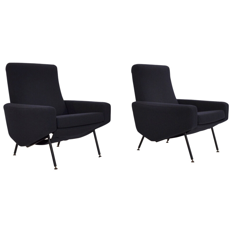 Pair of "Troïka" armchairs  - 1950s