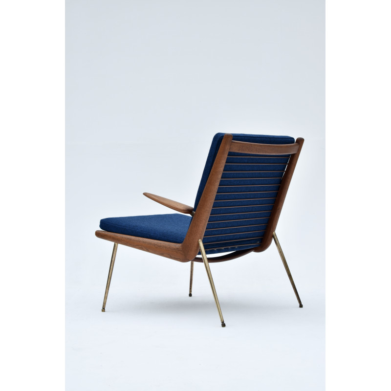 Mid century Danish model 135 Boomerang armchair by Peter Hvidt and Orla Molgaard Nielsen