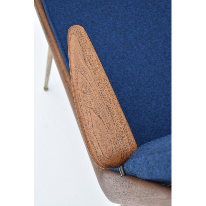 Mid century Danish model 135 Boomerang armchair by Peter Hvidt and Orla Molgaard Nielsen