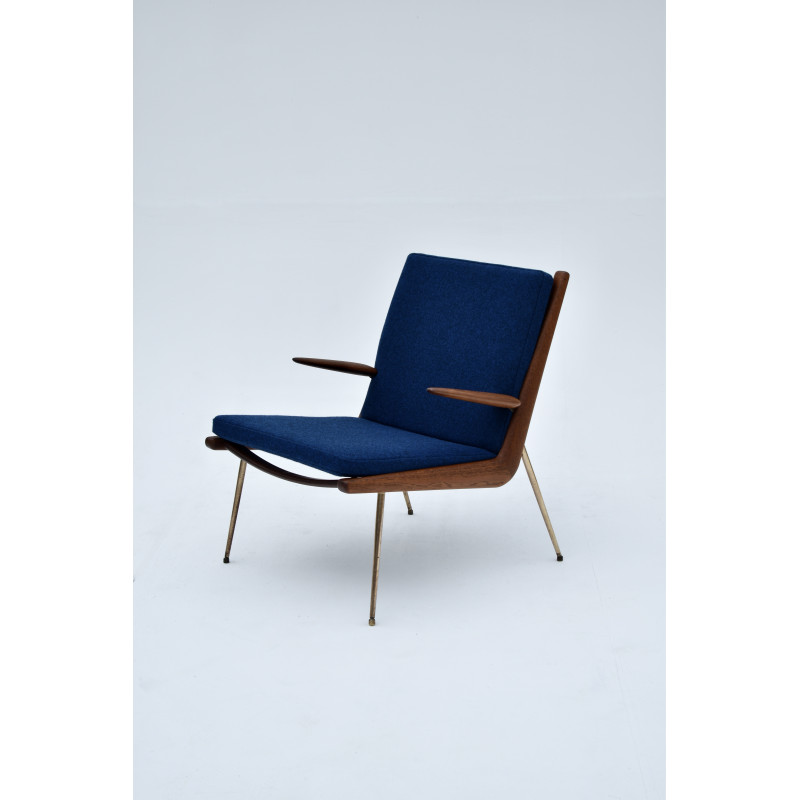 Mid century Danish model 135 Boomerang armchair by Peter Hvidt and Orla Molgaard Nielsen
