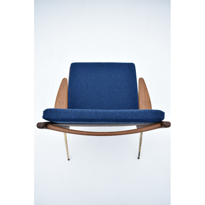 Mid century Danish model 135 Boomerang armchair by Peter Hvidt and Orla Molgaard Nielsen