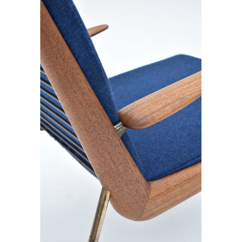 Mid century Danish model 135 Boomerang armchair by Peter Hvidt and Orla Molgaard Nielsen