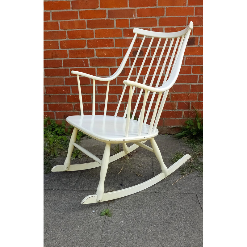Cadeira de embalar sueca vintage por Lena Larsson para Nesto