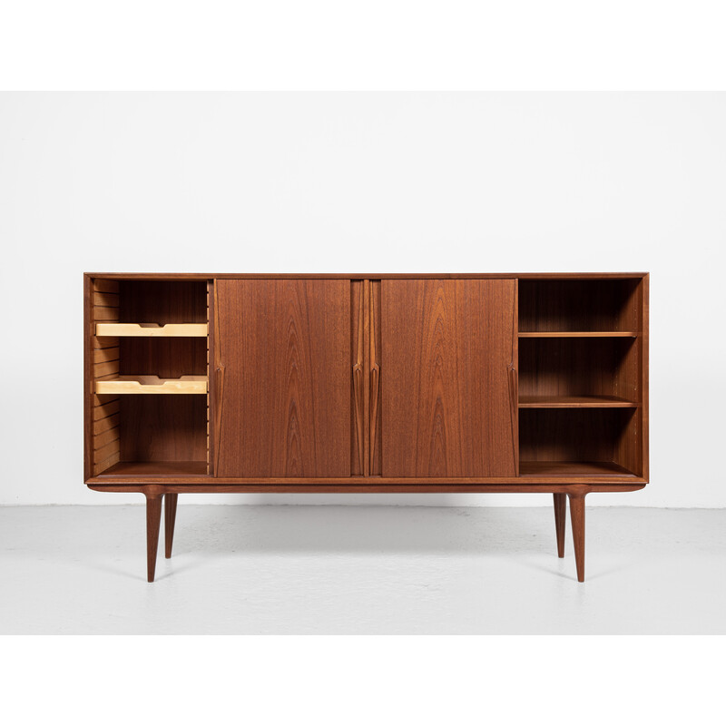 Mid century Danish highboard in teak model 19 by Omann Jun, 1960s