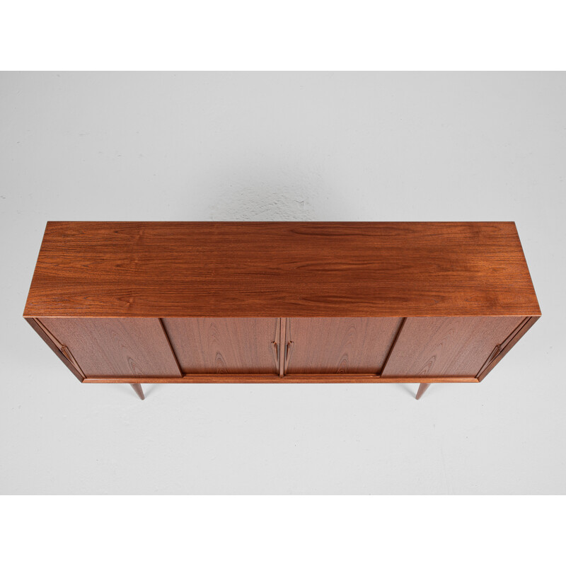 Mid century Danish highboard in teak model 19 by Omann Jun, 1960s