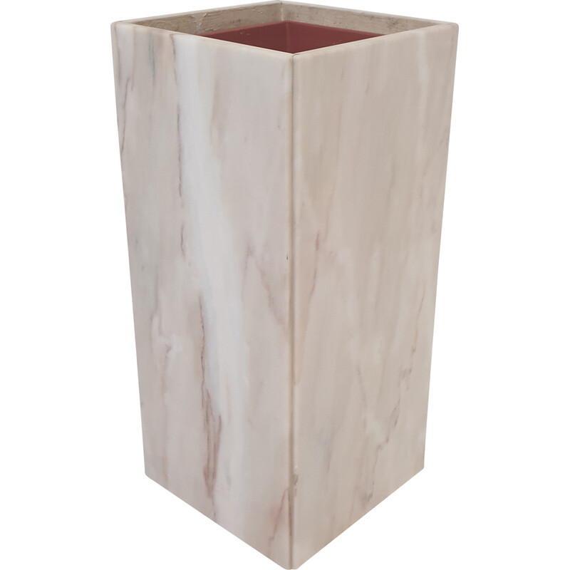 Italian vintage marble planter with light, 1970s