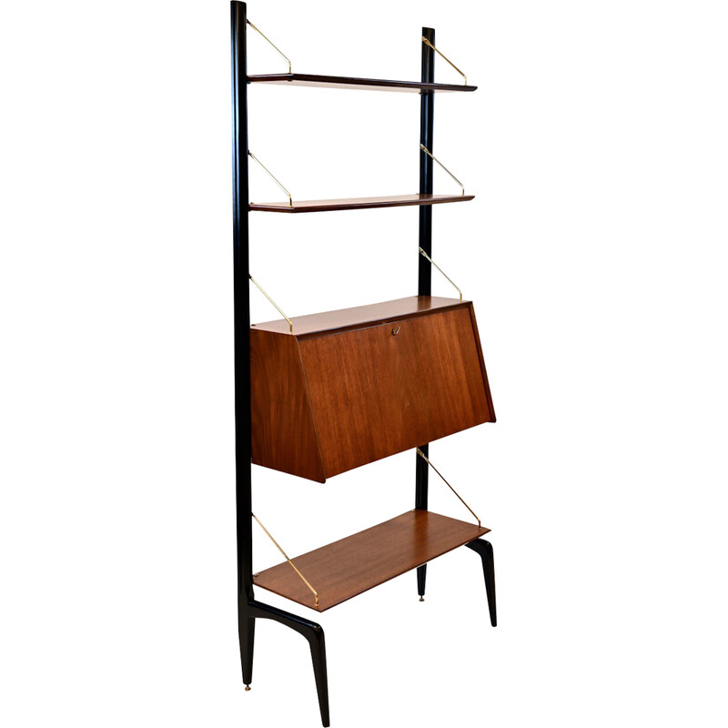 Vintage modular wall bookcase by Louis Van Teeffelen for Wébé, Netherlands 1960