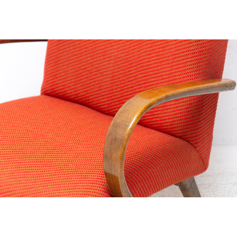 Pair of mid century beech wood armchairs by Jaroslav Šmídek, Czechoslovakia 1970s