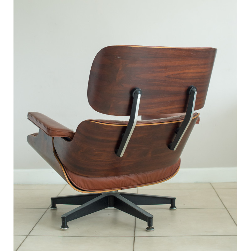 Eames-Sessel aus Leder und Palisanderholz von Herman Miller, USA 1970er Jahre