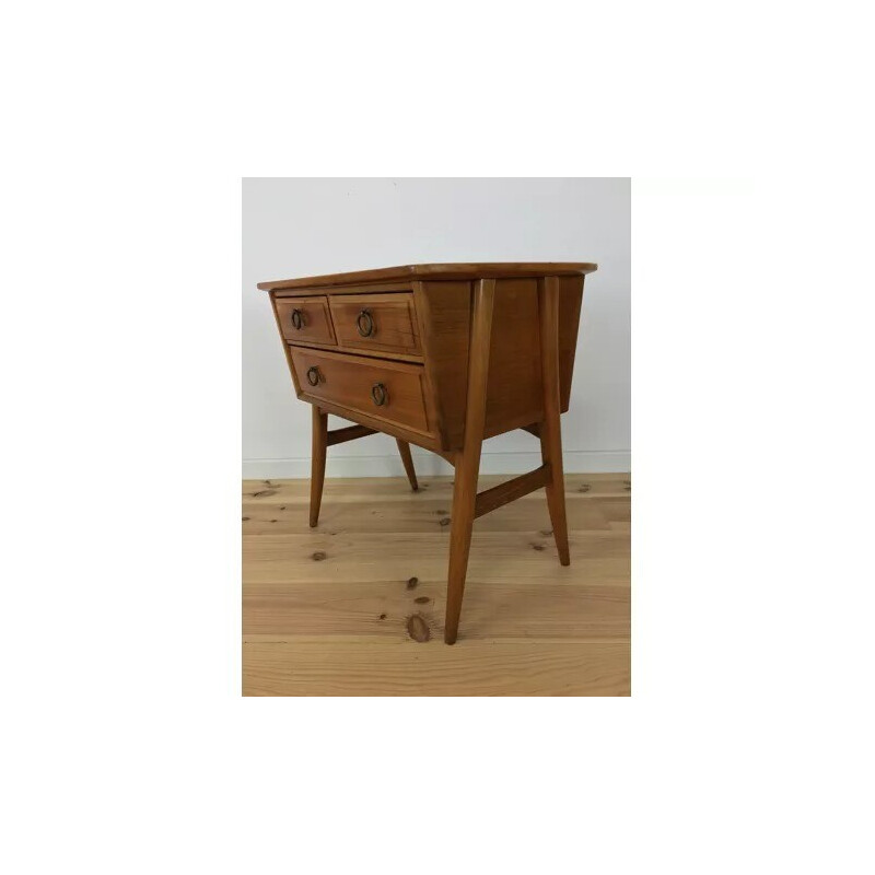 Vintage Scandinavian console in solid wood