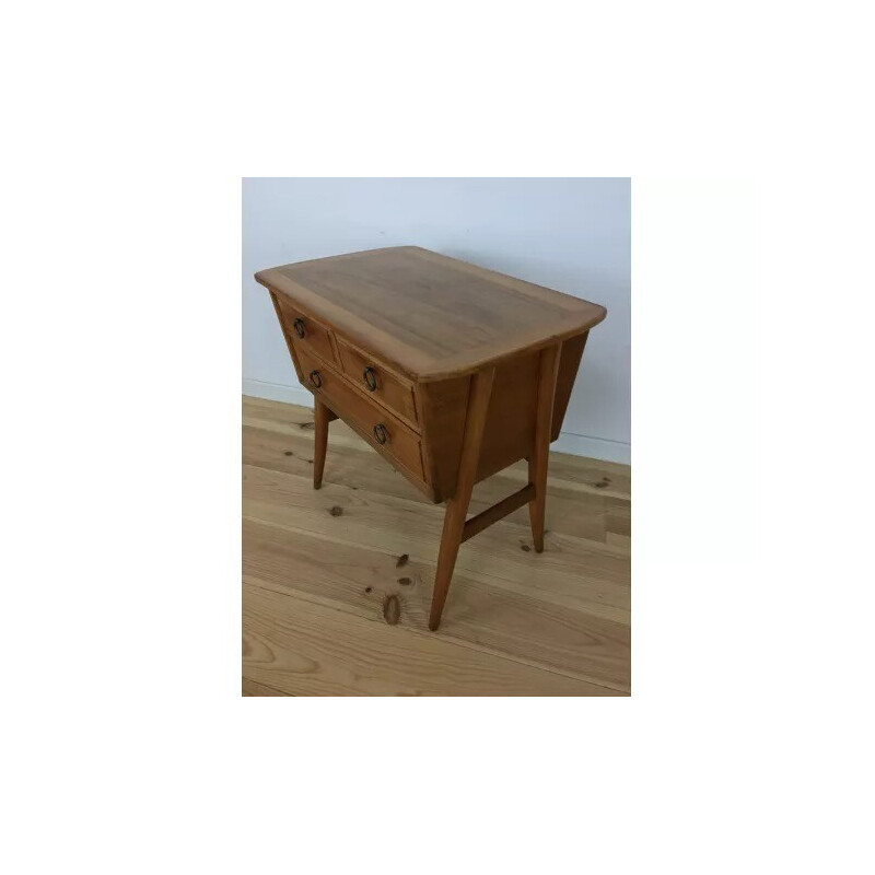 Vintage Scandinavian console in solid wood