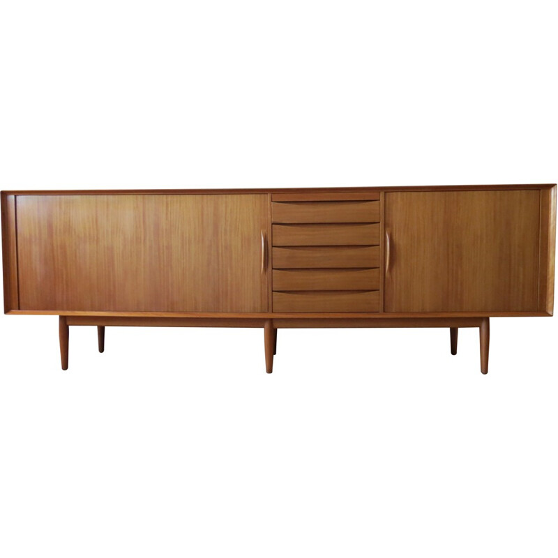 Danish sideboard with twin tambour doors Model number 76 by Arne Vodder - 1960s