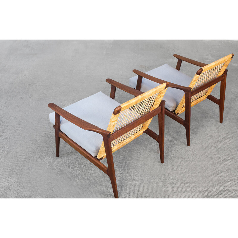 Pair of vintage danish teak lounge chairs by Poul Volther for Frem Røjle, 1960s