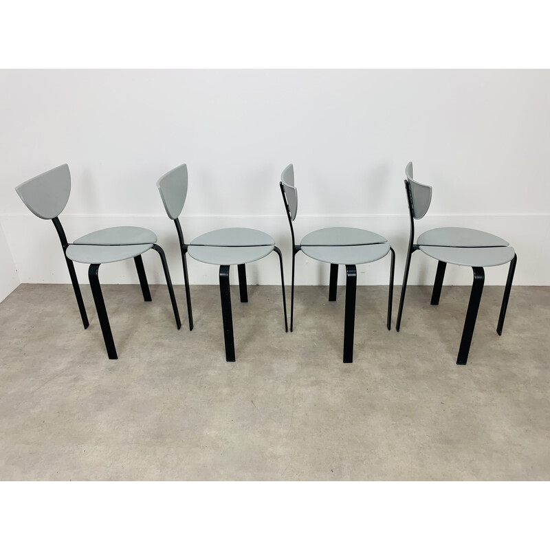 Set of 4 vintage chairs by Niels Gammelgaard and Lars Mathiasen for Bent Krogh, 1980s