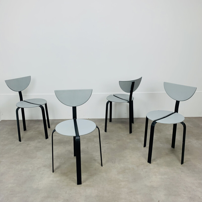 Set of 4 vintage chairs by Niels Gammelgaard and Lars Mathiasen for Bent Krogh, 1980s