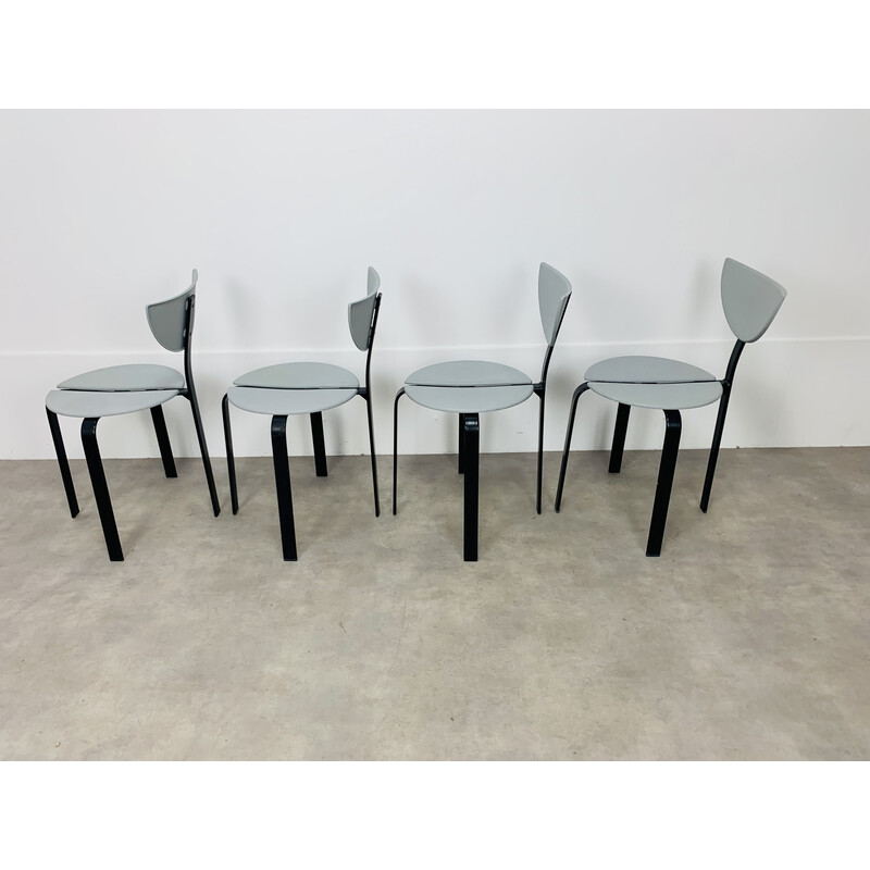 Set of 4 vintage chairs by Niels Gammelgaard and Lars Mathiasen for Bent Krogh, 1980s