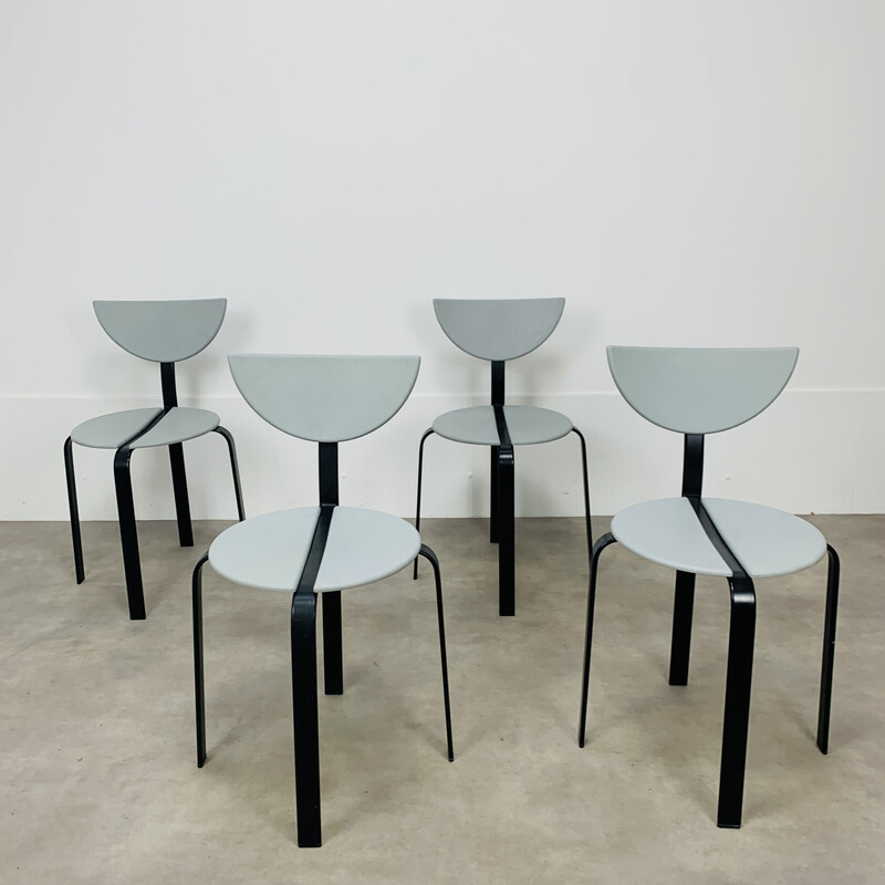 Set of 4 vintage chairs by Niels Gammelgaard and Lars Mathiasen for Bent Krogh, 1980s