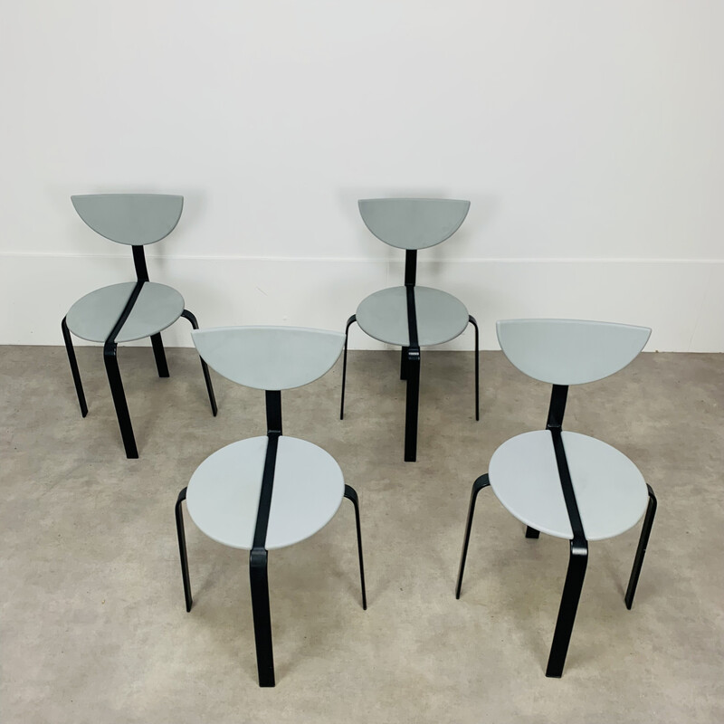 Set of 4 vintage chairs by Niels Gammelgaard and Lars Mathiasen for Bent Krogh, 1980s