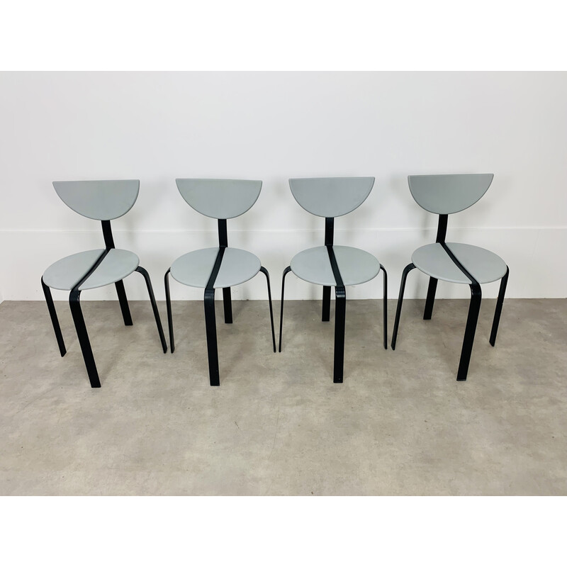Set of 4 vintage chairs by Niels Gammelgaard and Lars Mathiasen for Bent Krogh, 1980s