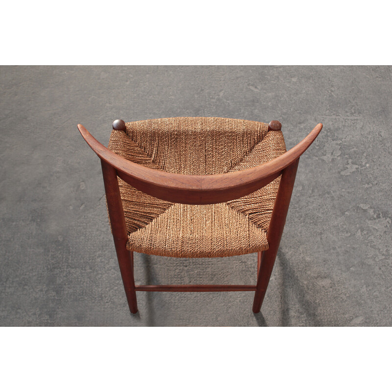 Set of 4 vintage teak chairs by Peter Hevidt and Orla Molgaard Nilsen for Soborg Nobler, Denmark 1955s