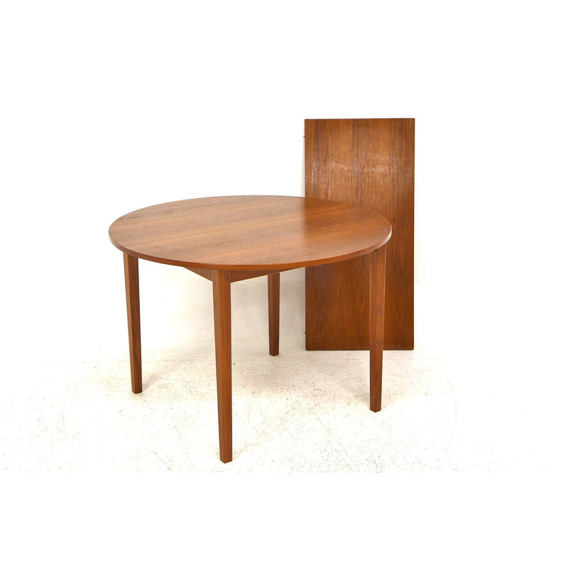 Vintage teak table with 2 extensions, Sweden 1960