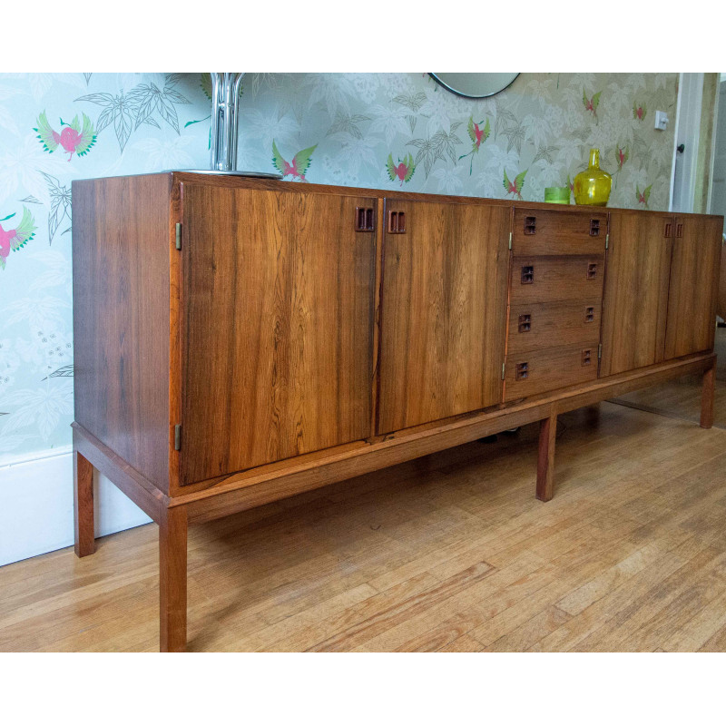 Vintage rosewood sideboard by Johannes Andersen for Bernhard Pedersen and Son, Denmark