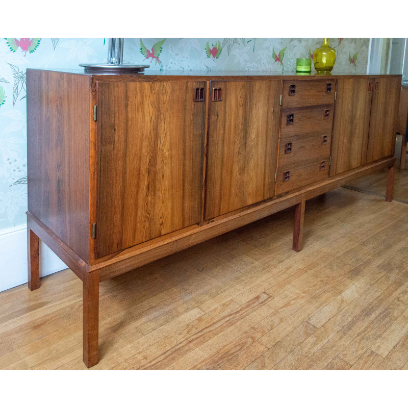 Vintage rosewood sideboard by Johannes Andersen for Bernhard Pedersen and Son, Denmark