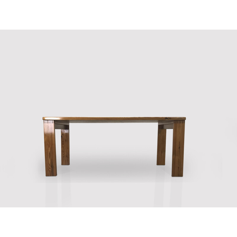 Vintage Bespoke pine dining table by Ate van Apeldoorn for Houtwerk Hattem, 1970s