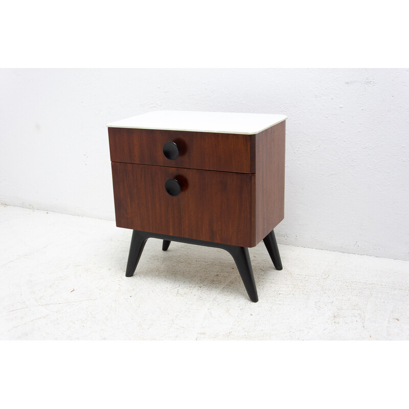 Vintage night stand by Jindřich Halabala for Úp Závody, Czechoslovakia 1950s