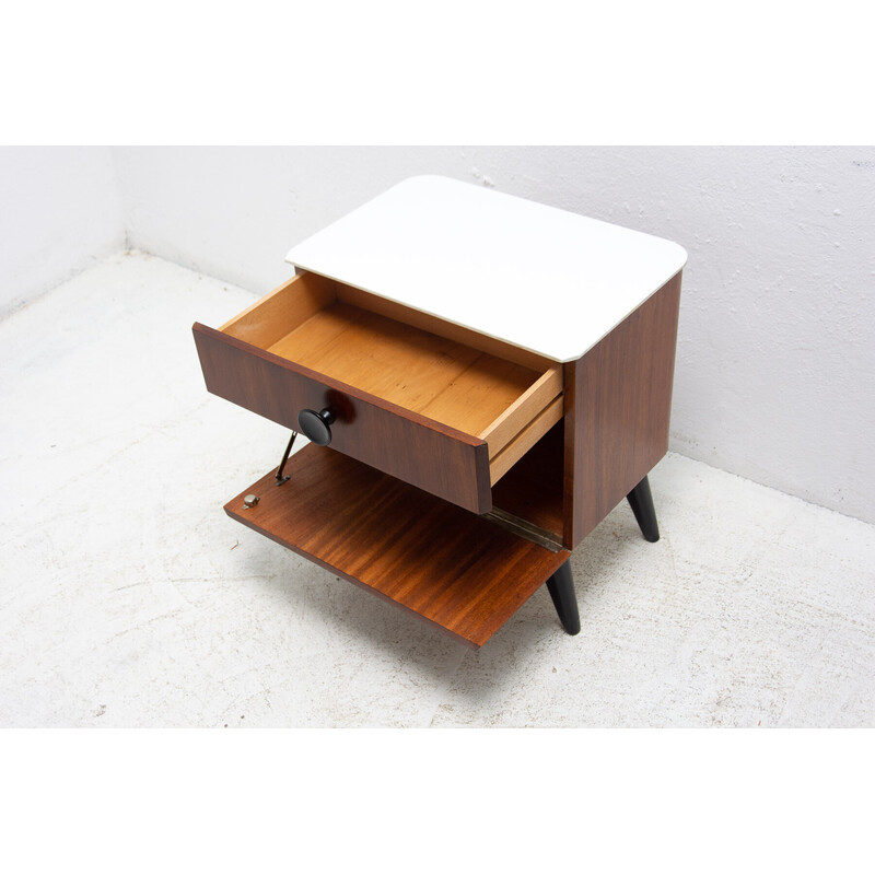 Vintage night stand by Jindřich Halabala for Úp Závody, Czechoslovakia 1950s