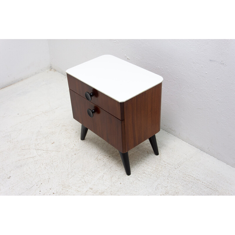 Vintage night stand by Jindřich Halabala for Úp Závody, Czechoslovakia 1950s