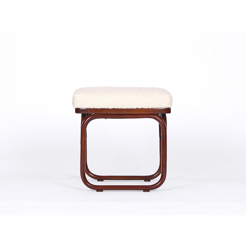 Vintage stool in boucle by Josef Frank for Thonet, 1920s