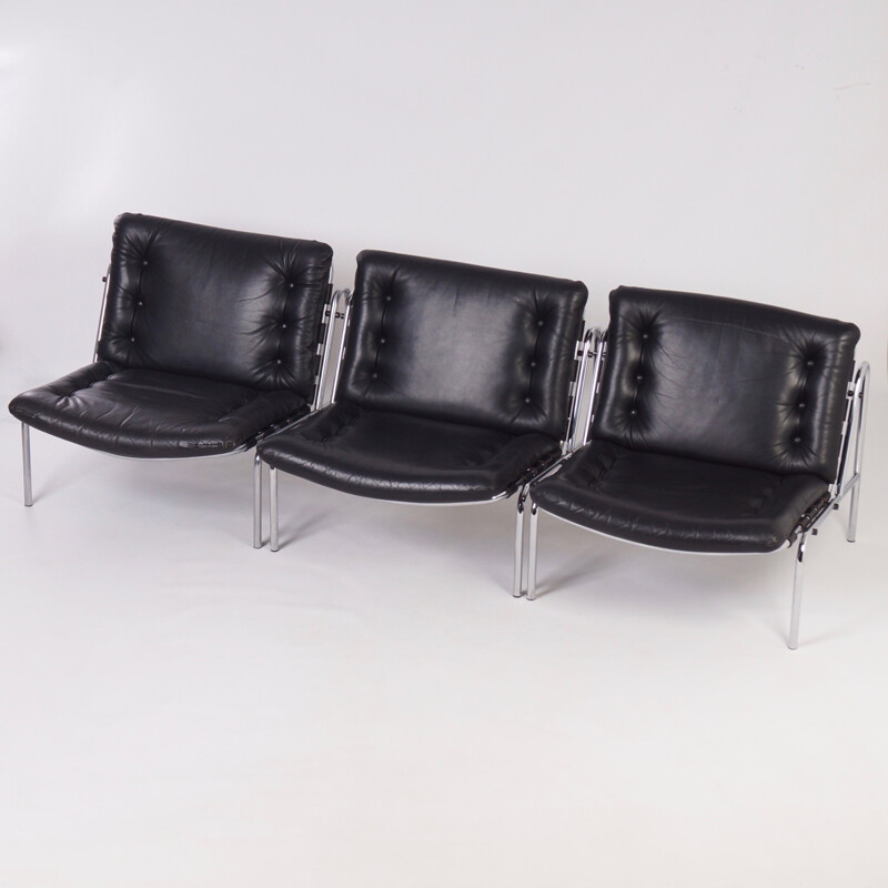 Set of 3 easy chairs model SZ077 by Martin Visser for t Spetrum - 1960s