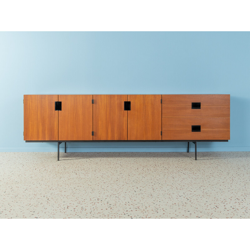 Credenza vintage in teak e acciaio di Cees Braakman per Pastoe, Paesi Bassi 1954