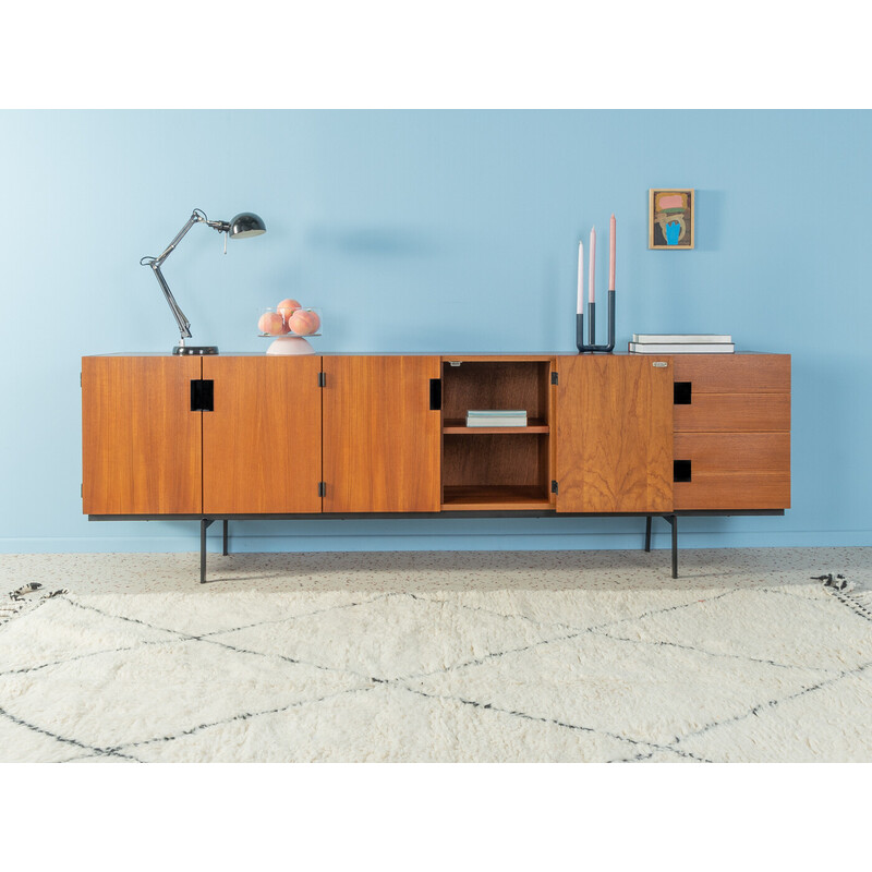 Credenza vintage in teak e acciaio di Cees Braakman per Pastoe, Paesi Bassi 1954