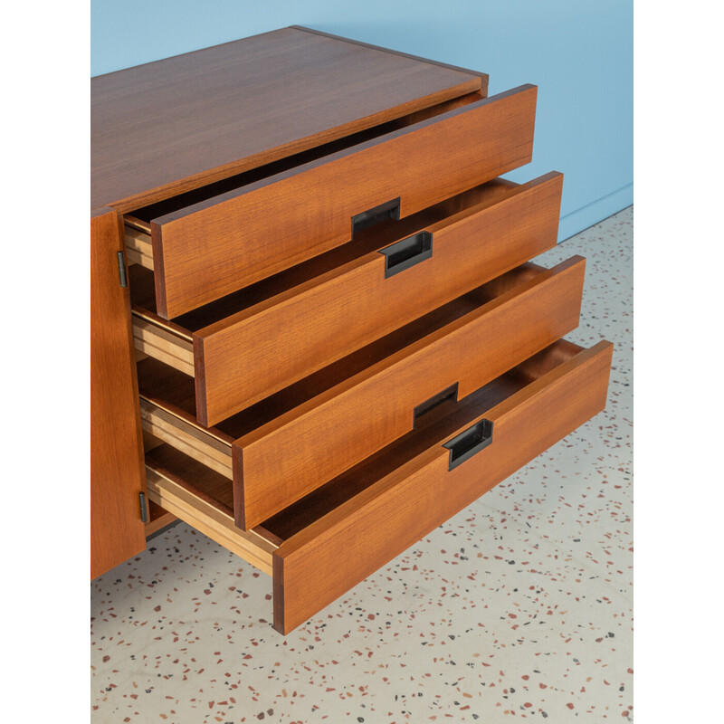 Credenza vintage in teak e acciaio di Cees Braakman per Pastoe, Paesi Bassi 1954