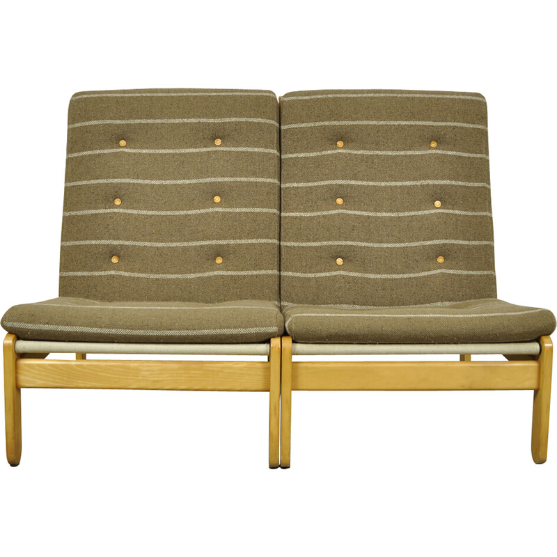 Pair of mid-century oakwood armchairs by Bernt Petersen for Schiang Furniture, Denmark 1960s