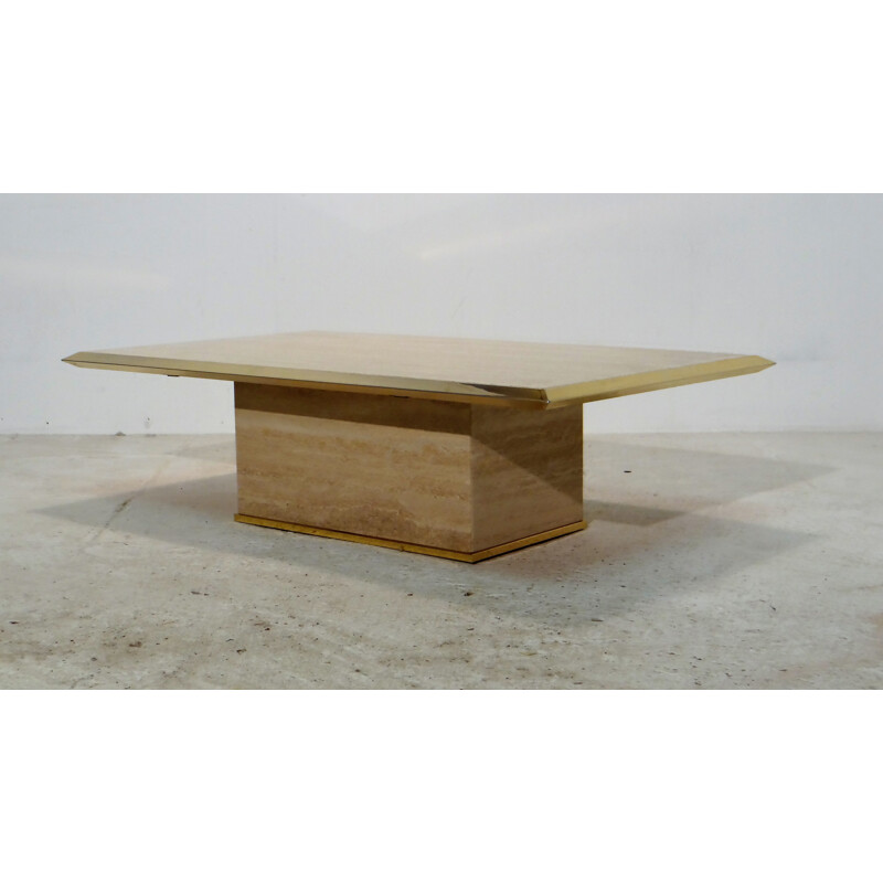 Coffee table in travertine - 1970s