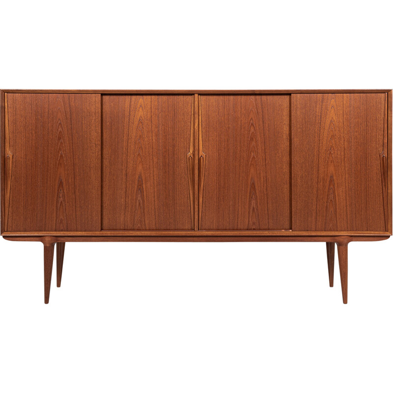 Mid century Danish highboard in teak model 19 by Omann Jun, 1960s