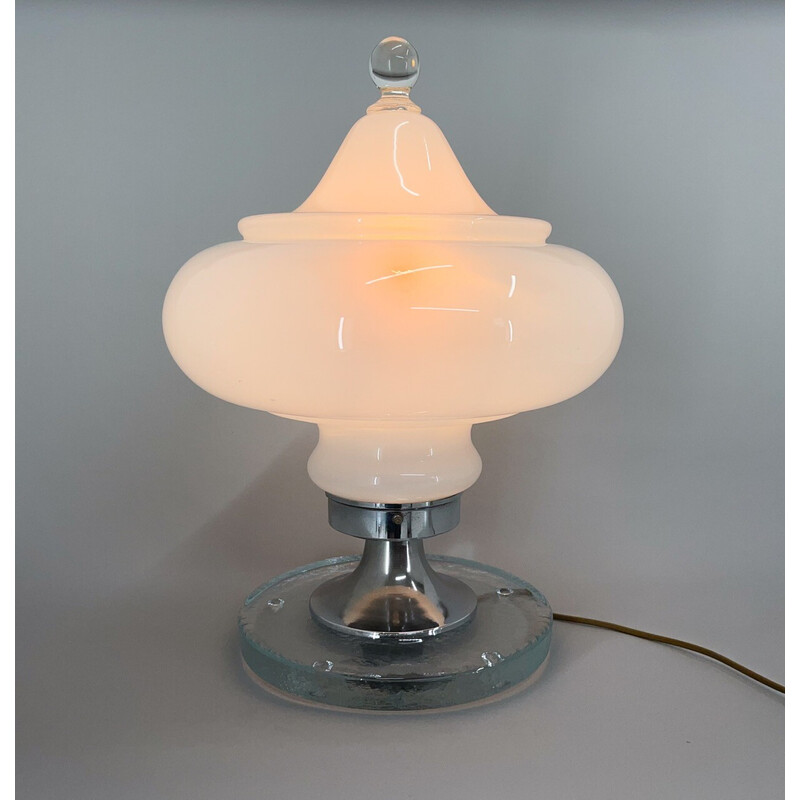 Italian vintage Murano glass table lamp by Carlo Nason for Mazzega, 1970s