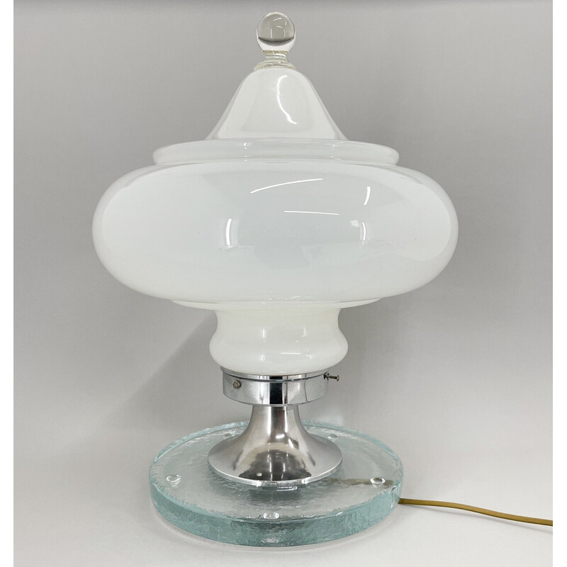 Italian vintage Murano glass table lamp by Carlo Nason for Mazzega, 1970s