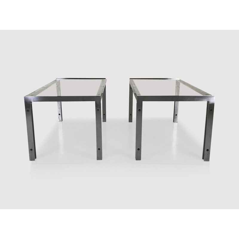 Pair of vintage M-1 side tables by Hank Kwint for Metaform, 1980s