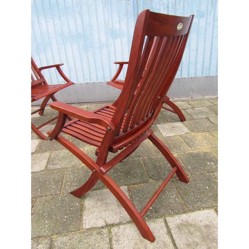 Set of 4 vintage folding deck chairs from Starbay - 1990s