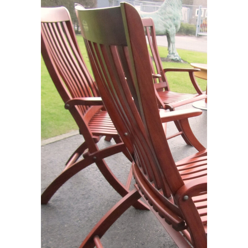 Set of 4 vintage folding deck chairs from Starbay - 1990s