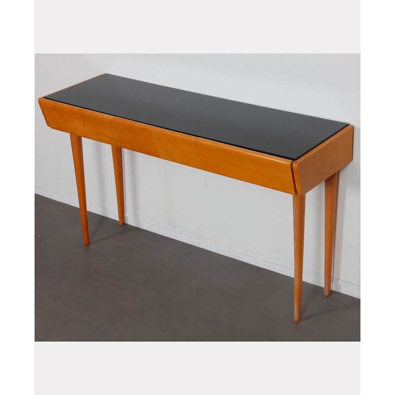 Vintage wood and opaline console, 1960