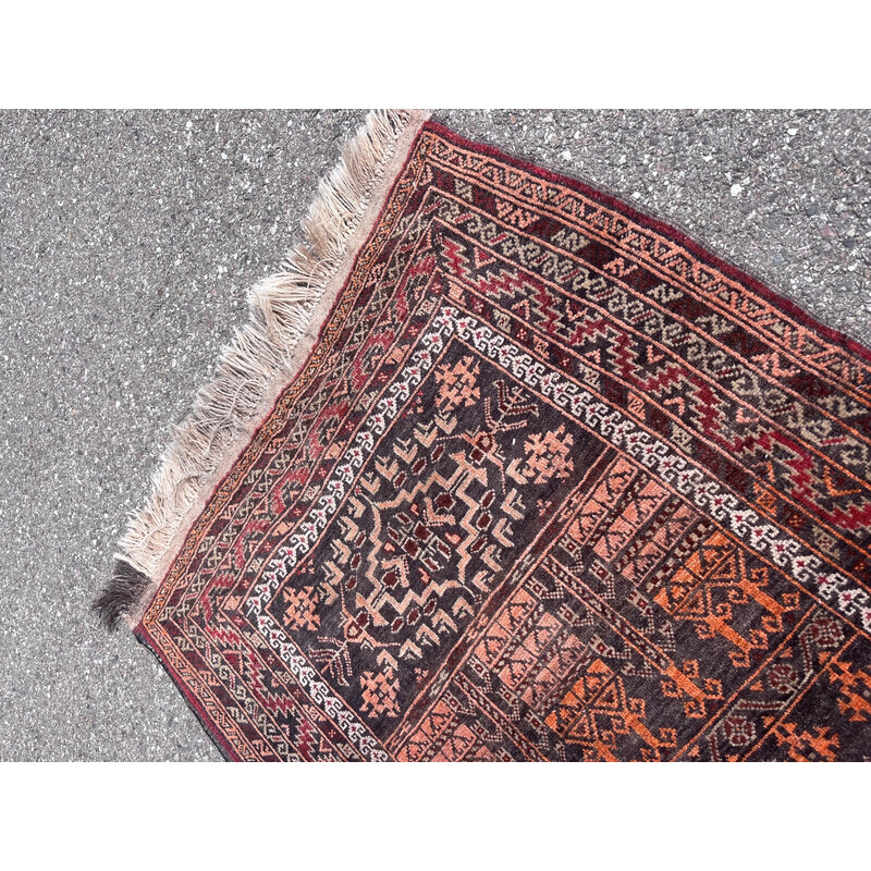 Vintage Afghan hand-knotted rug, 1970