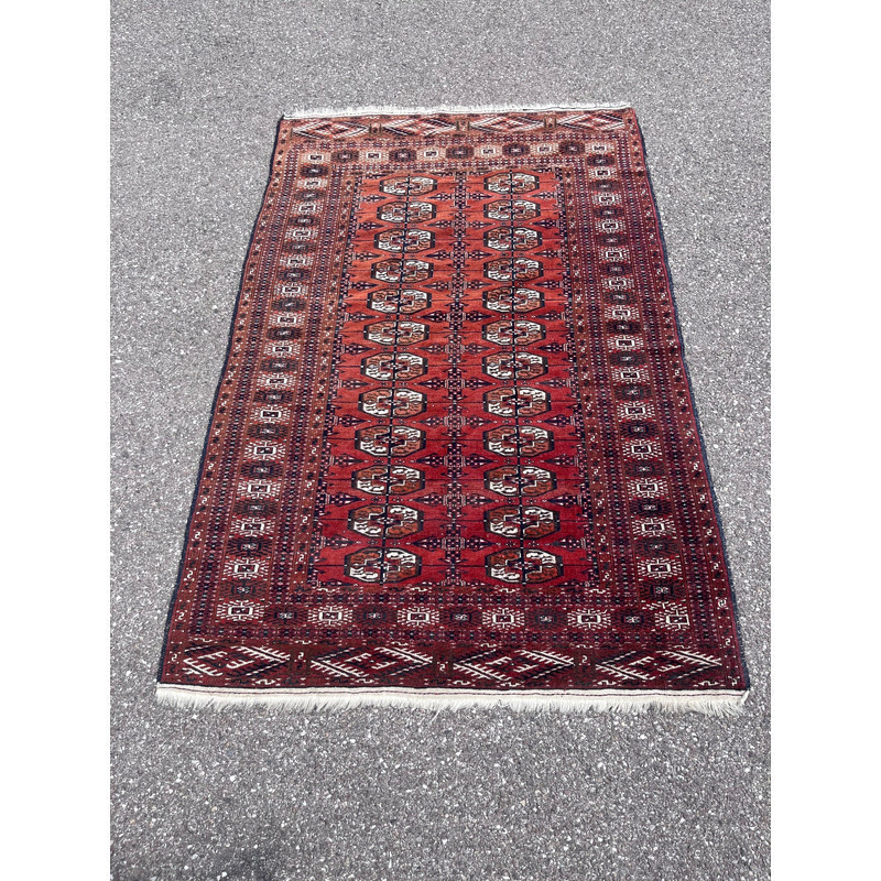 Vintage hand-knotted Afghan rug, 1970