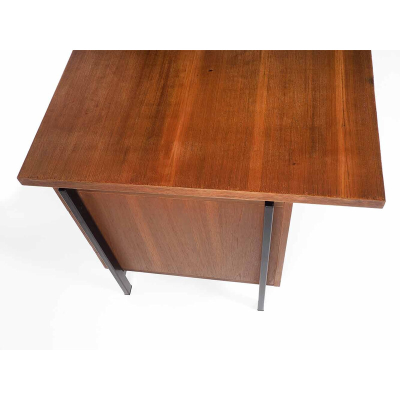 Vintage Japanese series teak veneer desk by Cees Braakman for Ums Pastoe, 1960