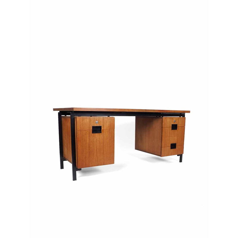 Japans teakfineer bureau van Cees Braakman voor Ums Pastoe, 1960